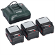 3 x accu 4.0Ah en oplader ASC 55 Metabo 685049000_P