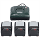 3 x accu 4.0Ah en oplader ASC 55 Metabo 685049000_P