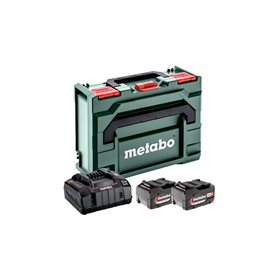 Basisset 2x accu 18VLi-Power 5.2Ah met oplader ASC 30-36V in MetaLoc Metabo 685065000