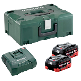 Set 2 accu's 18V LiHD 5.5Ah met ASC Ultra-oplader Metabo 685077000