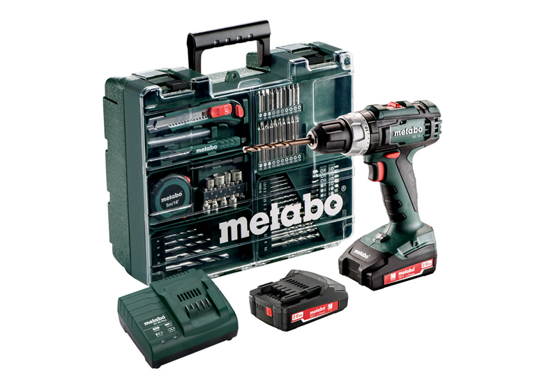 Boor-schroefmachine met accessoires Metabo BS 18 L Set