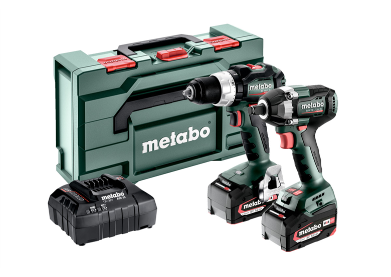 Gereedschap Set 18V Metabo CAS BS 18 LT BL/SSW 18 LT 300 BL 2x5.2Ah