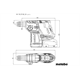 Combihamer SDS-Plus Metabo KH 18 LTX BL 24 2x4.0Ah