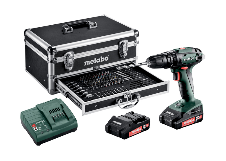 Klopboor-/schroefmachine met accessoires Metabo SB 18 Set