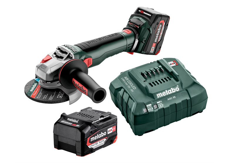 Haakse slijper Metabo WB 18 LT BL 11-125 Quick 2x5.2Ah