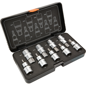 Zeskantige punten op een 1/2" dop, set van 9 elementen Neo 08-705