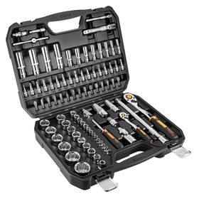 Dopsleutels 1/2", 1/4", set van 86 CRV Neo 10-060