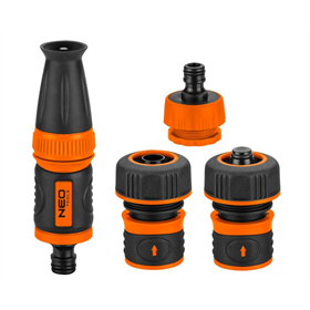 Set met rechte sproeier 3/4” 4 stuks. Neo 15-711
