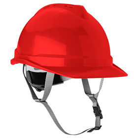 Industriële veiligheidshelm met kinband, rood Neo 97-224