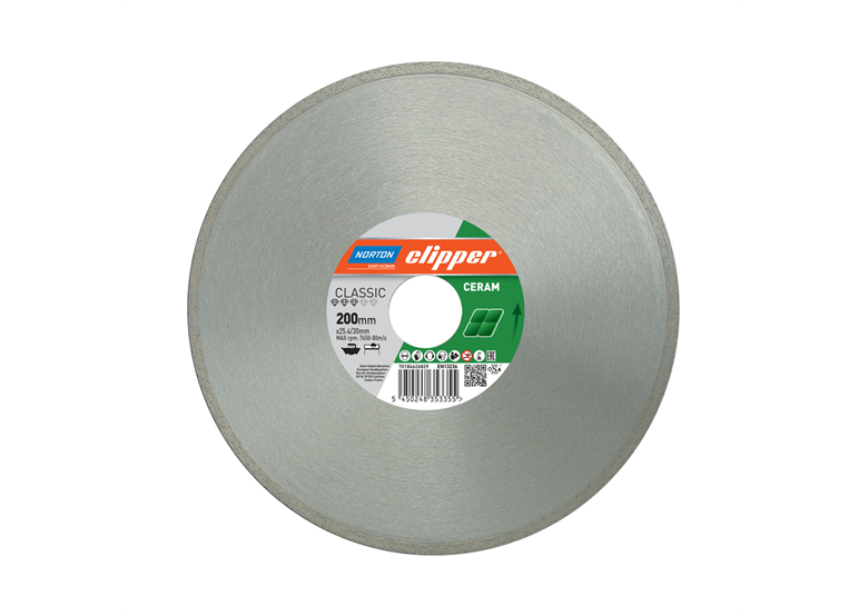 Diamantzaagblad 200x25,4mm Norton Classic Ceramic