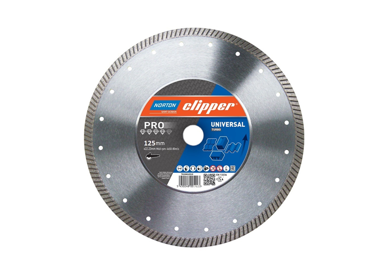 Diamantschijf 125x22,23mm Norton Pro Universal Turbo
