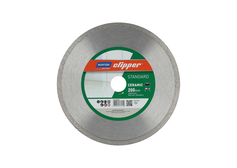 Diamantzaagblad 200x25,4mm Norton STANDARD Ceramic 200mm