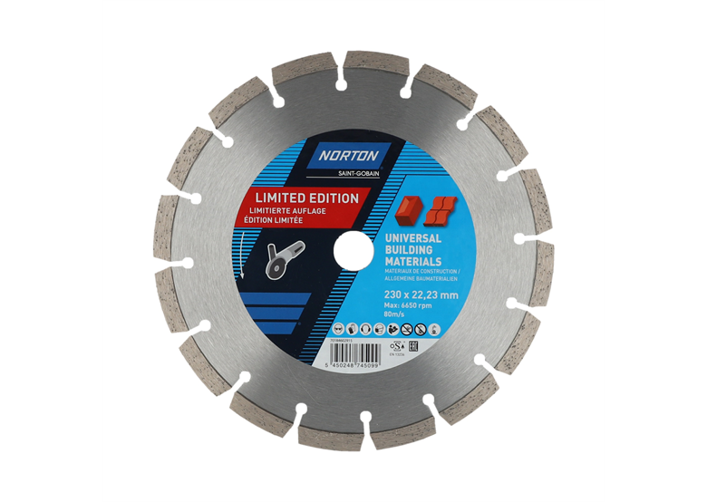 Diamantzaagblad 125x22.23mm 3stuk Norton Universal Building Material