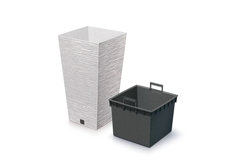 Bloempot wit FURU SQUARE ECO WOOD 60l Prosperplast DFSH350W-S449W