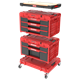 Ladeset op verrijdbaar platform Qbrick System ONE 2.0 WORKSHOP DRAWERS SET nr 5 RED Ultra HD Custom