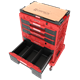 Ladeset op verrijdbaar platform Qbrick System ONE 2.0 WORKSHOP DRAWERS SET nr 5 RED Ultra HD Custom