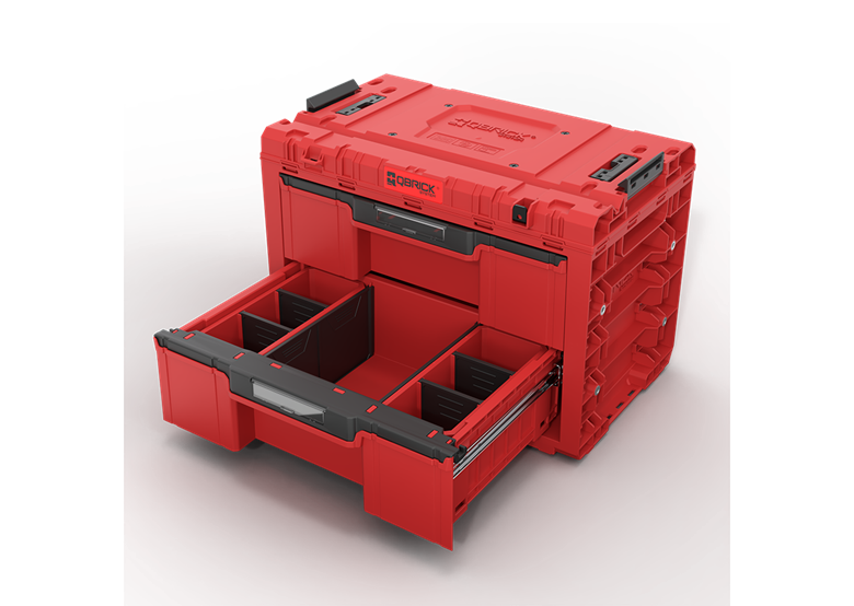 Gereedschapskist met laden Qbrick System PRIME DRAWER 2 TOOLBOX EXPERT RED Ultra HD Custom