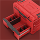 Gereedschapskist met laden Qbrick System PRIME DRAWER 2 TOOLBOX EXPERT RED Ultra HD Custom
