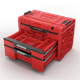 Gereedschapskist met laden Qbrick System PRIME DRAWER 3 TOOLBOX EXPERT RED Ultra HD Custom