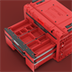 Gereedschapskist met laden Qbrick System PRIME DRAWER 3 TOOLBOX EXPERT RED Ultra HD Custom
