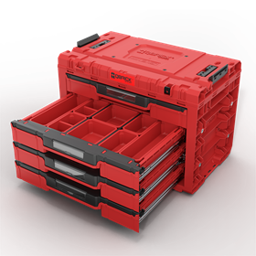 Gereedschapskist met laden Qbrick System PRIME DRAWER 4 TOOLBOX EXPERT RED Ultra HD Custom