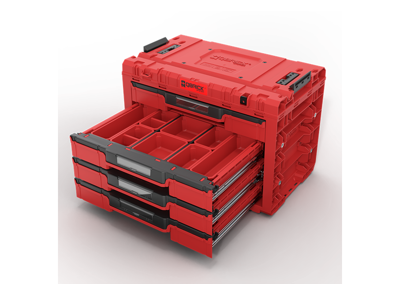 Gereedschapskist met laden Qbrick System PRIME DRAWER 4 TOOLBOX EXPERT RED Ultra HD Custom