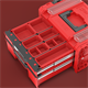 Gereedschapskist met laden Qbrick System PRO 2.0 DRAWER 2 TOOLBOX PROFI EXPERT RED Ultra HD Custom