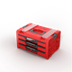 Gereedschapskist met laden Qbrick System PRO 2.0 DRAWER 3 TOOLBOX PROFI EXPERT RED Ultra HD Custom