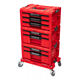 Ladeset op verrijdbaar platform Qbrick System PRO 2.0 DRAWER SET EXPERT RED Ultra HD Custom