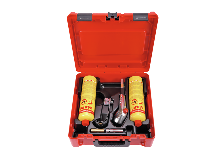 Brander, 7/16"-EU, taalversie C, MAPP Gas 2018 Rothenberger SUPER FIRE 3 HOT BOX