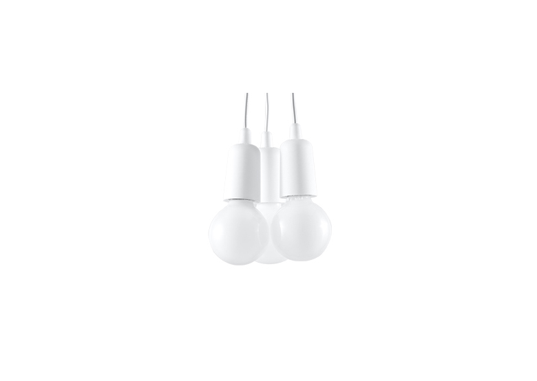 Hanglamp DIEGO 3 wit Sollux Lighting Nickel