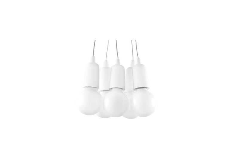 Hanglamp DIEGO 5 wit Sollux Lighting Nickel