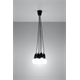 Hanglamp DIEGO 5 zwart Sollux Lighting Nickel