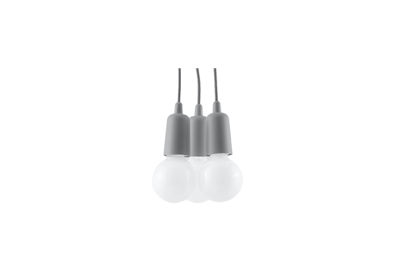 Hanglamp DIEGO 3 grijs Sollux Lighting Nickel