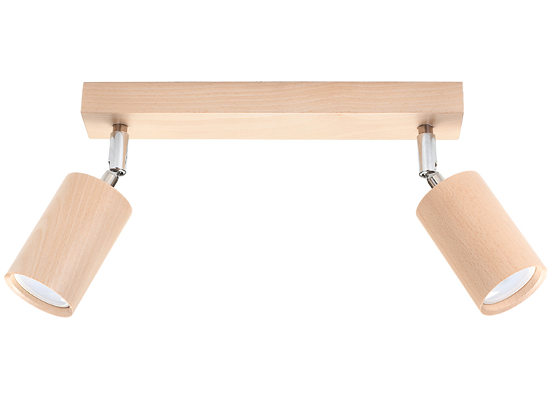 Plafondlamp BERG 2 naturel hout Sollux Lighting Peach Puff