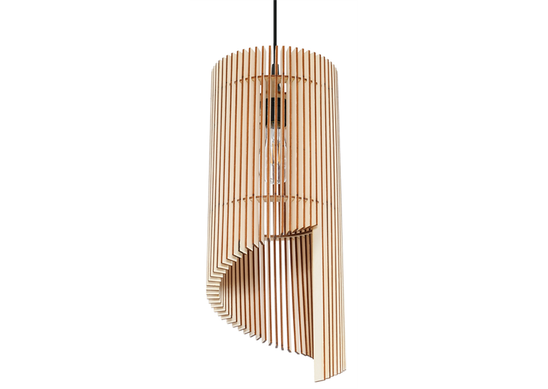 Hanglamp ALEXIA hout Sollux Lighting Peach Puff