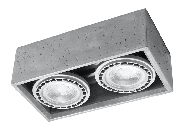 Plafondlamp QUATRO 2 beton Sollux Lighting Persian Indigo