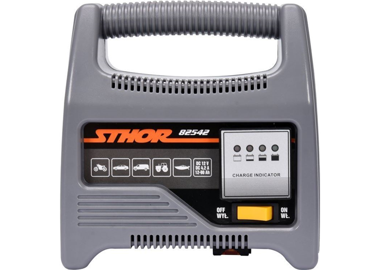 Acculader 12V 6A 90AH LED Sthor 82542