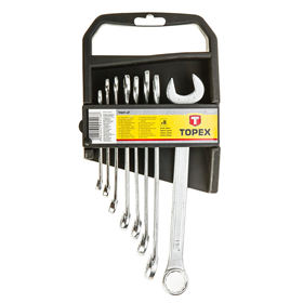 Ringsteeksleutels 6-19 mm, set van 8 stuks. Topex 35D374