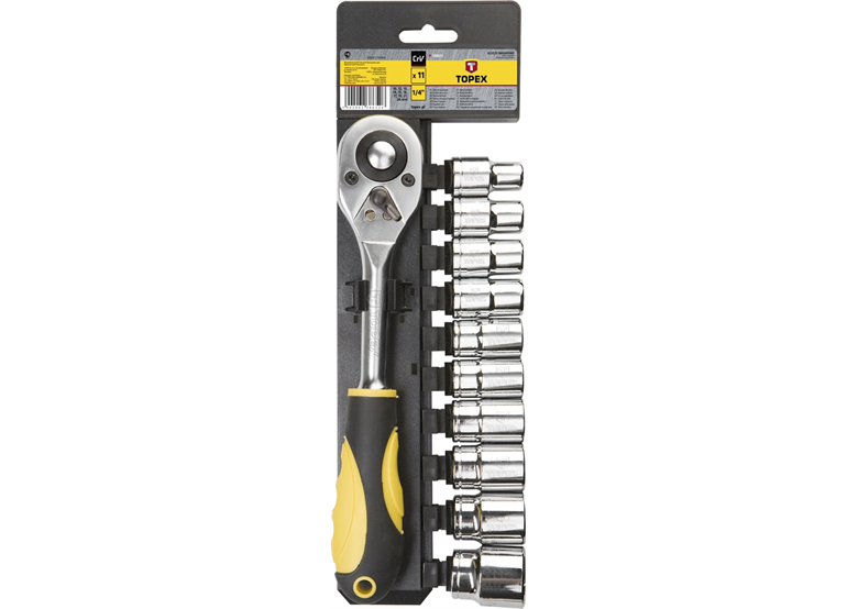 Doppenset + ratel 1/2" Topex 38D652