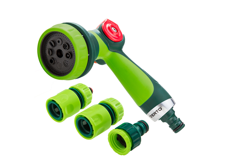 Set met Pistoolsproeier, verbindingen en kraan aansluiter 1/2" Verto 15G712