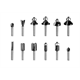 Frezenset 12-delig, schach 6 mm Verto 60H008