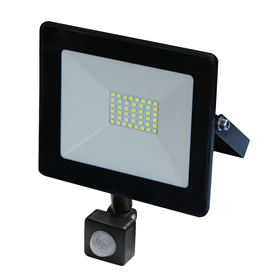 Schijnwerper LED SLIM 30W, witte reflector met sensor Volteno VO0824
