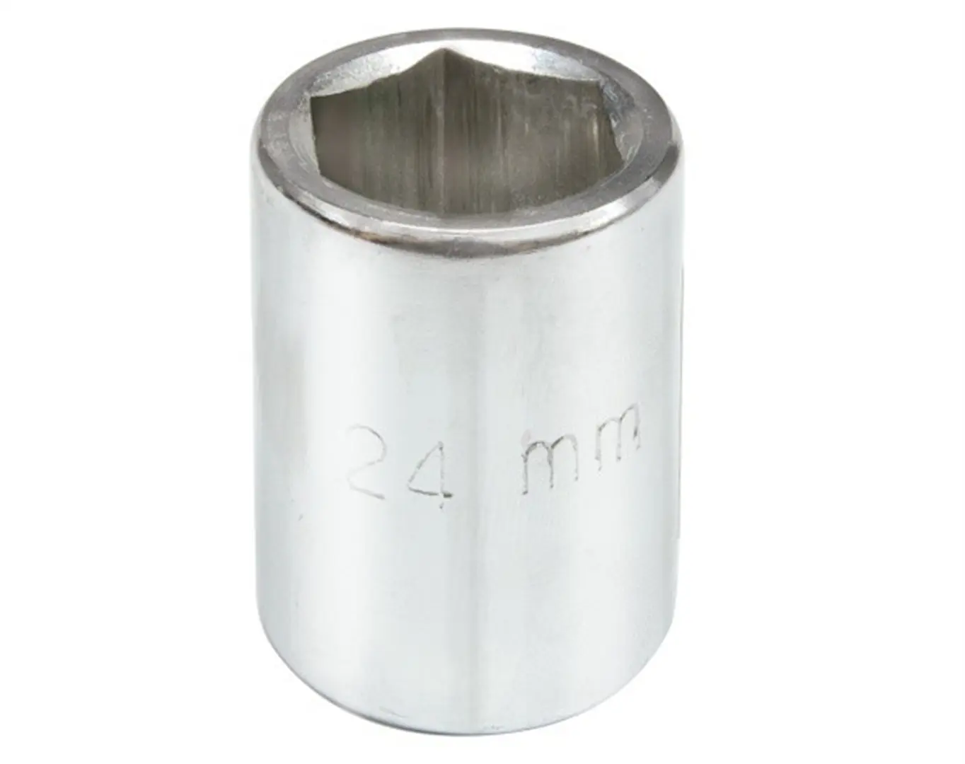 Korte dop 6-punts verchroomde 3/4" 27mm Vorel 53420