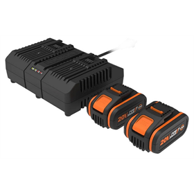 2 x 20V 4.0Ah accu's en 2-poorts lader Worx PowerShare WA3611