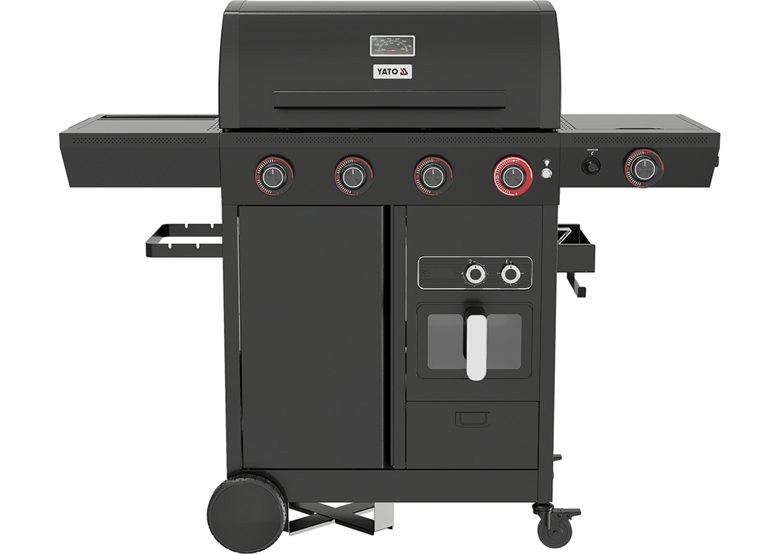 4+1 gasgrill met vetvrije frituurpan Yato YG-20036