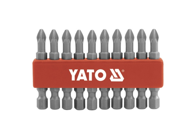Schroefbits voor schroefmachines, 10 stuks PH2 x 50 mm S2 Yato YT-0478