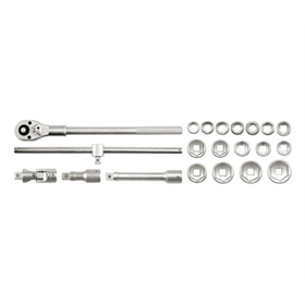 Doppenset met lange ratel 3/4", 21-delig Yato YT-1335