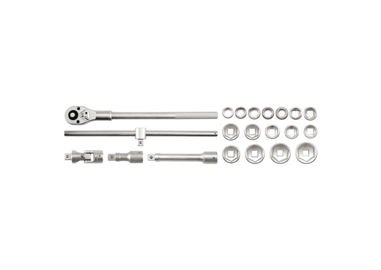 Doppenset met lange ratel 3/4", 21-delig Yato YT-1335