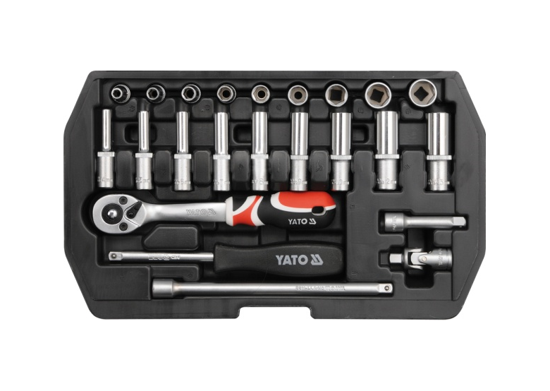 Doppenset 1/4", 23-delig Yato YT-1445